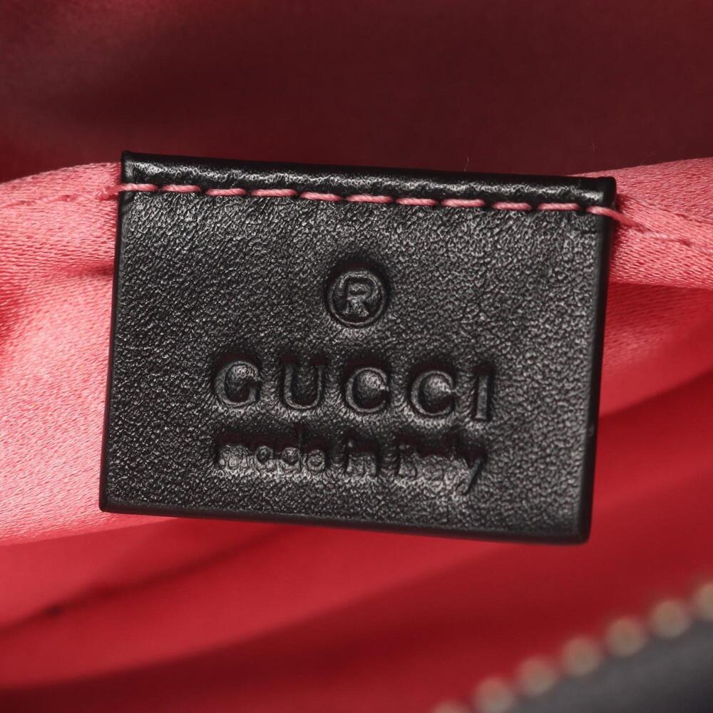 GUCCI Authentic Black Leather GG Marmont Fanny Pack - Picture 4 of 7
